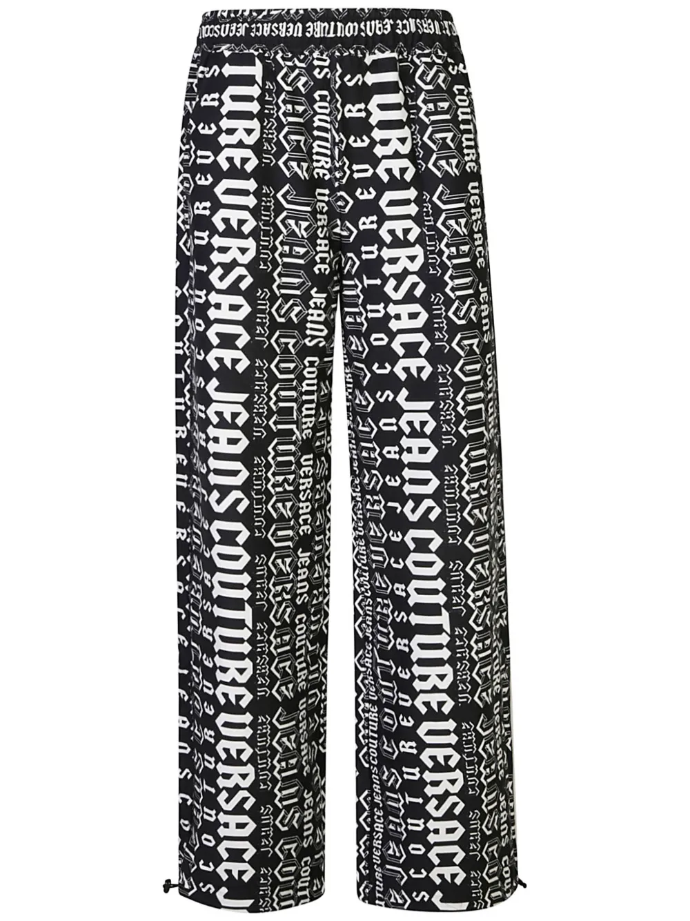 Shop Versace Jeans Couture Logo-print Track Pants In Black
