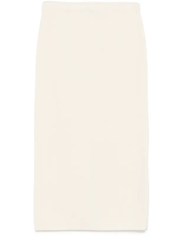 White midi skirt ribbed 2025