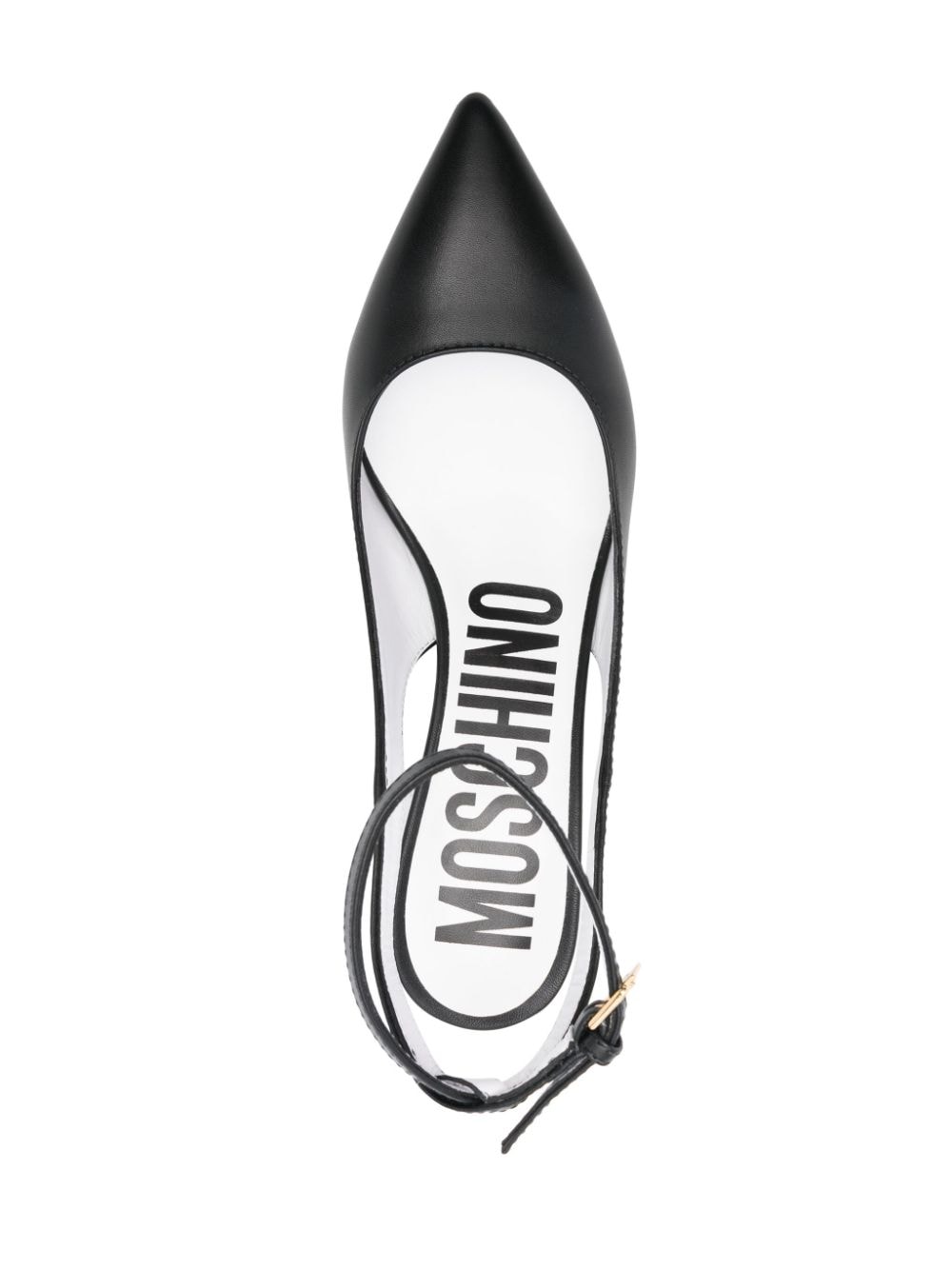 Shop Moschino 70mm Heart-appliqué Pumps In Black