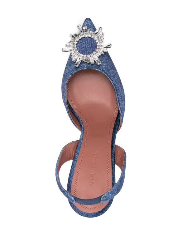パンプス AMINA MUADDI BEGUMSLINGBACK PUMPS Amina Muaddi Begum 70mm Slingback Pumps | White | FARFETCH CA