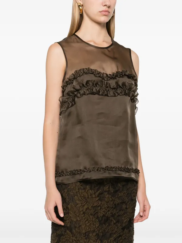 【Cecilie Bahnsen】ORIETTA TOP ORIETTA | TOP ORGANZA WHITE NONA
