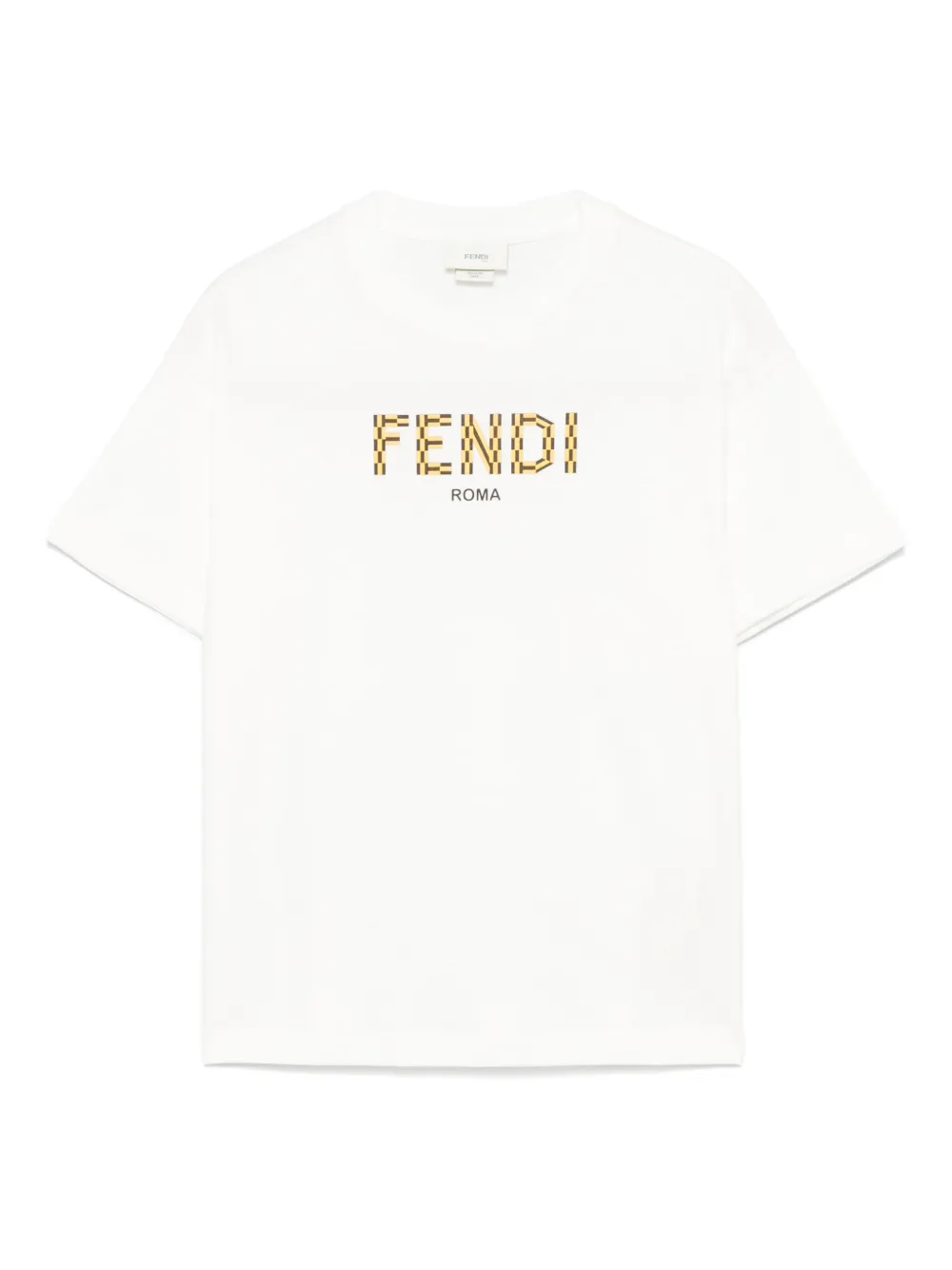 Fendi Kids T-shirt met logopatch Wit
