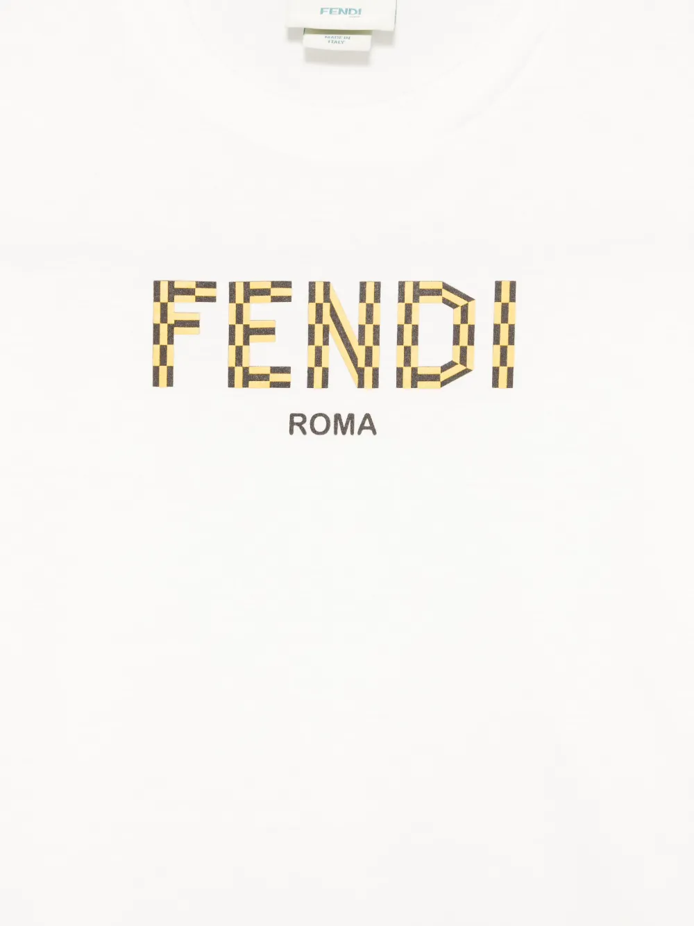 Fendi Kids T-shirt met logopatch Wit