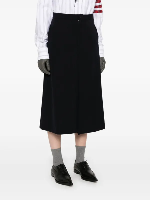 Comme Des Garçons Comme Des Garçons Wool Midi Skirt | Blue Comme Des Garçons Comme Des Garçons Wool Midi Skirt | Blue