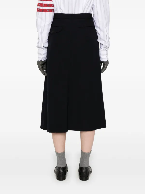 Comme Des Garçons Comme Des Garçons Wool Midi Skirt | Blue Comme Des Garçons Comme Des Garçons Wool Midi Skirt | Blue