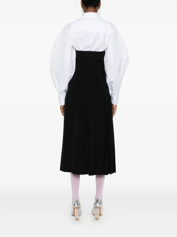 Comme Des Garçons Comme Des Garçons Pleated Midi Dress | Black