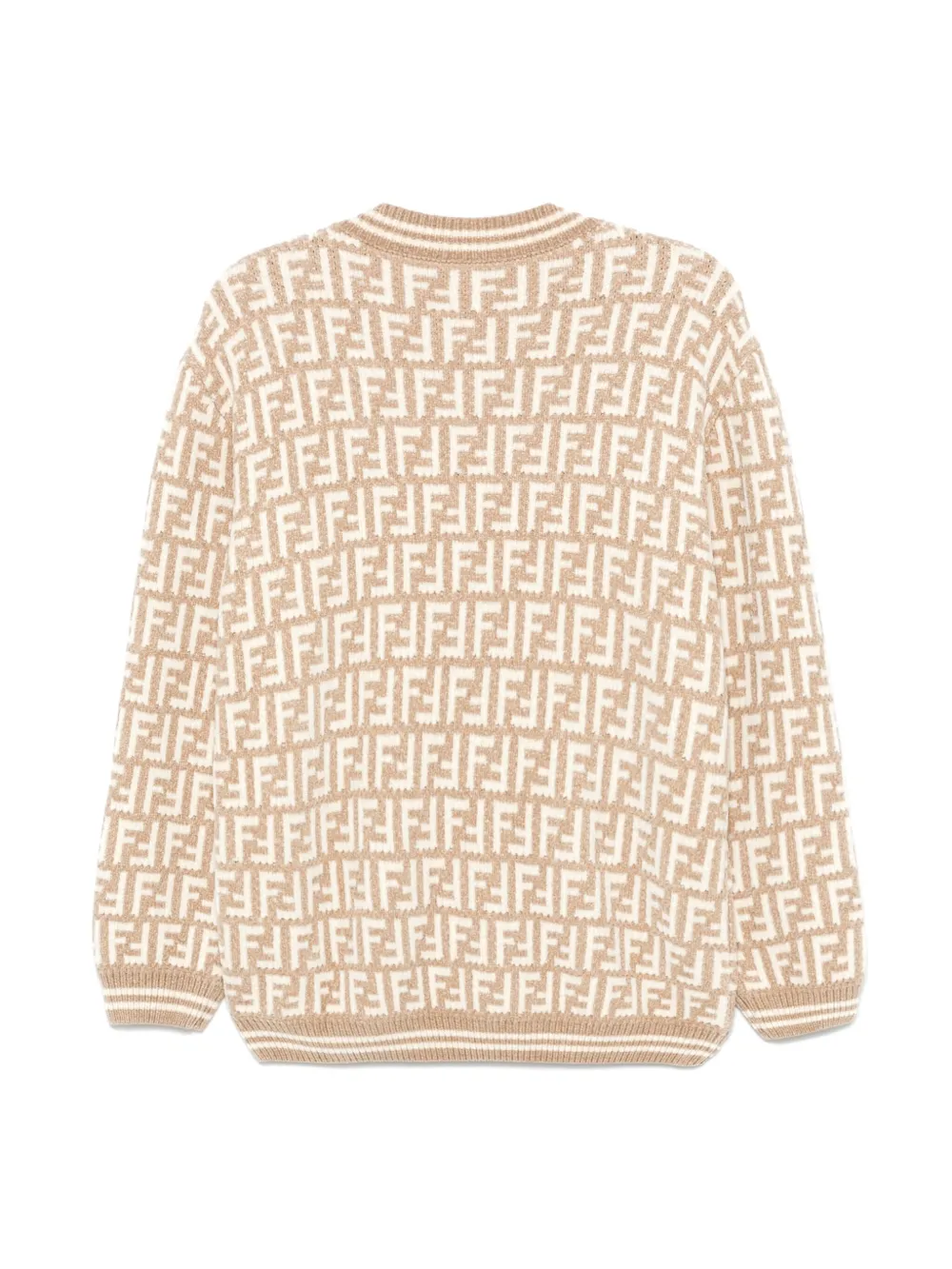 Fendi Kids Vest met FF-jacquard Beige
