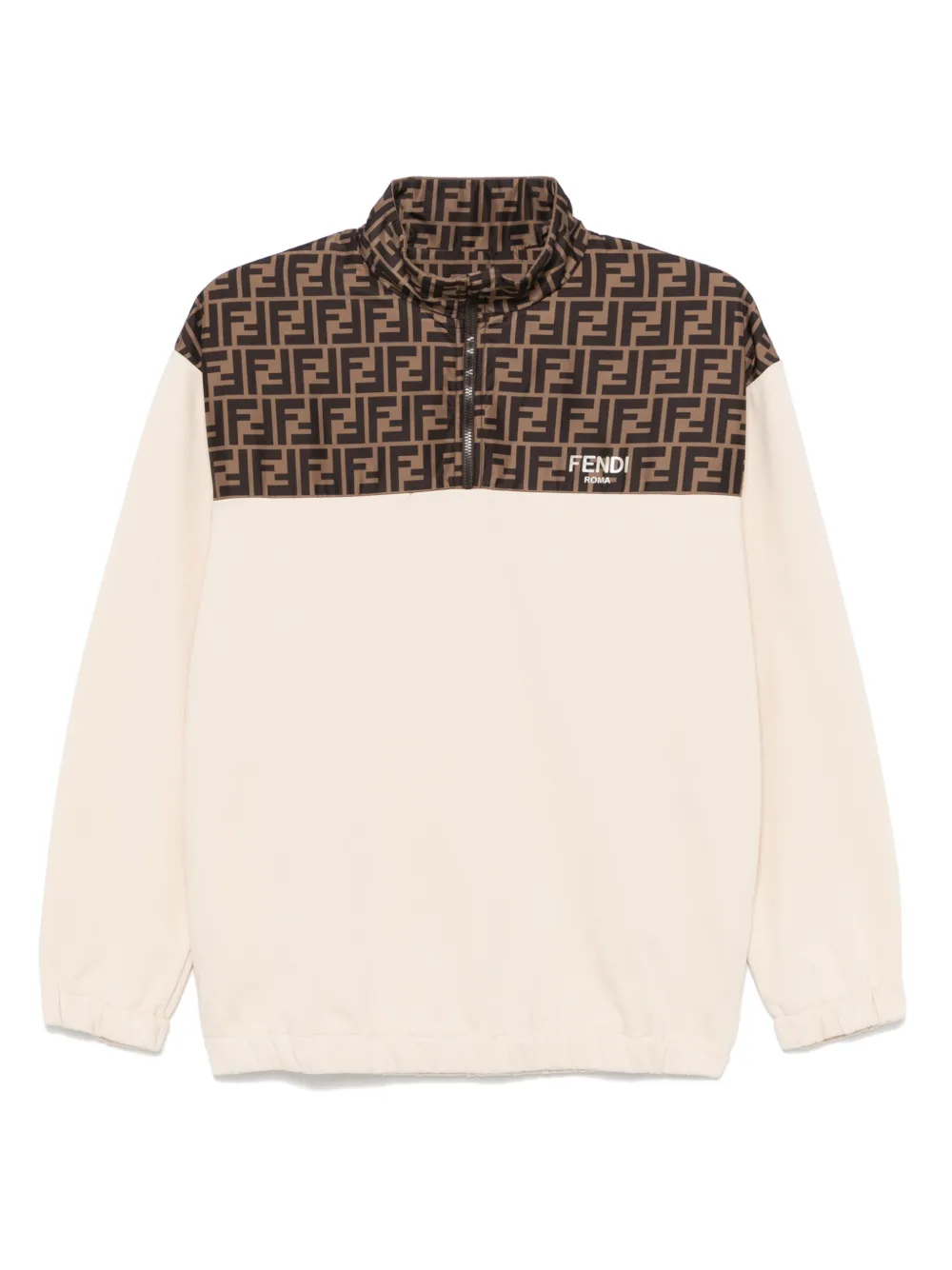 Fendi Kids Moletom com recorte FF | Neutro | Image 1