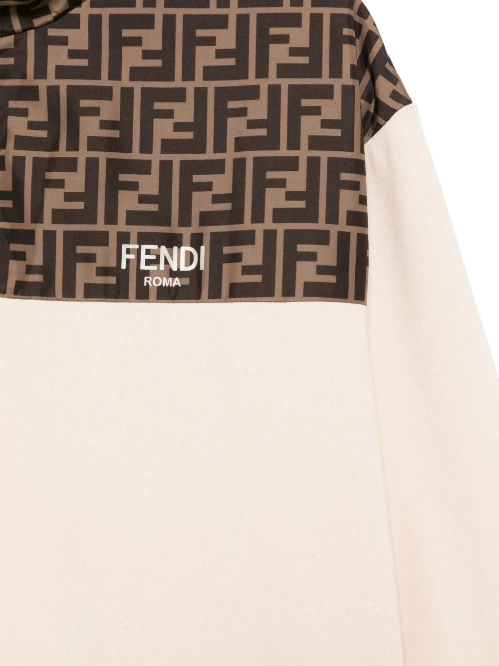 Fendi Kids Sweater met FF-vlak Beige