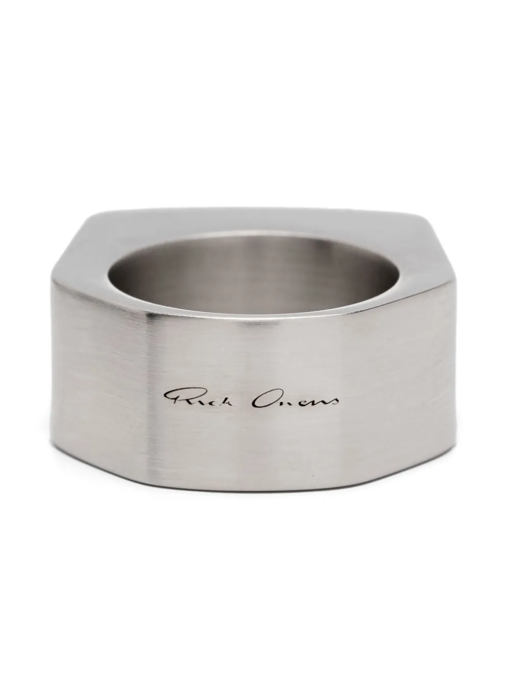 Rick Owens Imploded Ring In Silver