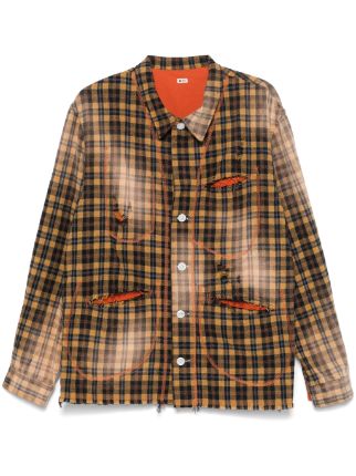 KHOKI check-pattern Shirt | Yellow | FARFETCH UK