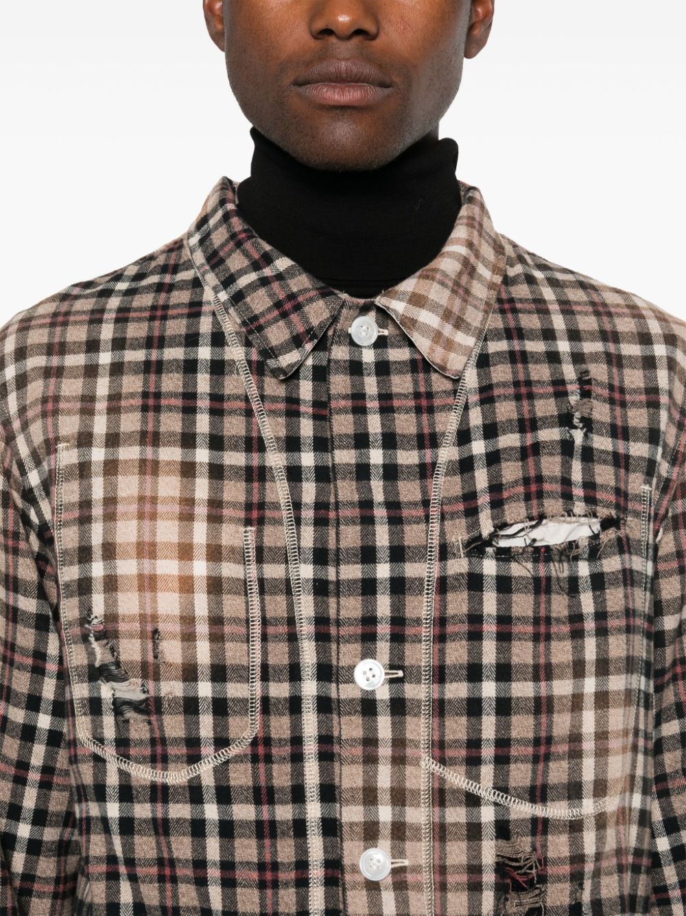 check-pattern shirt