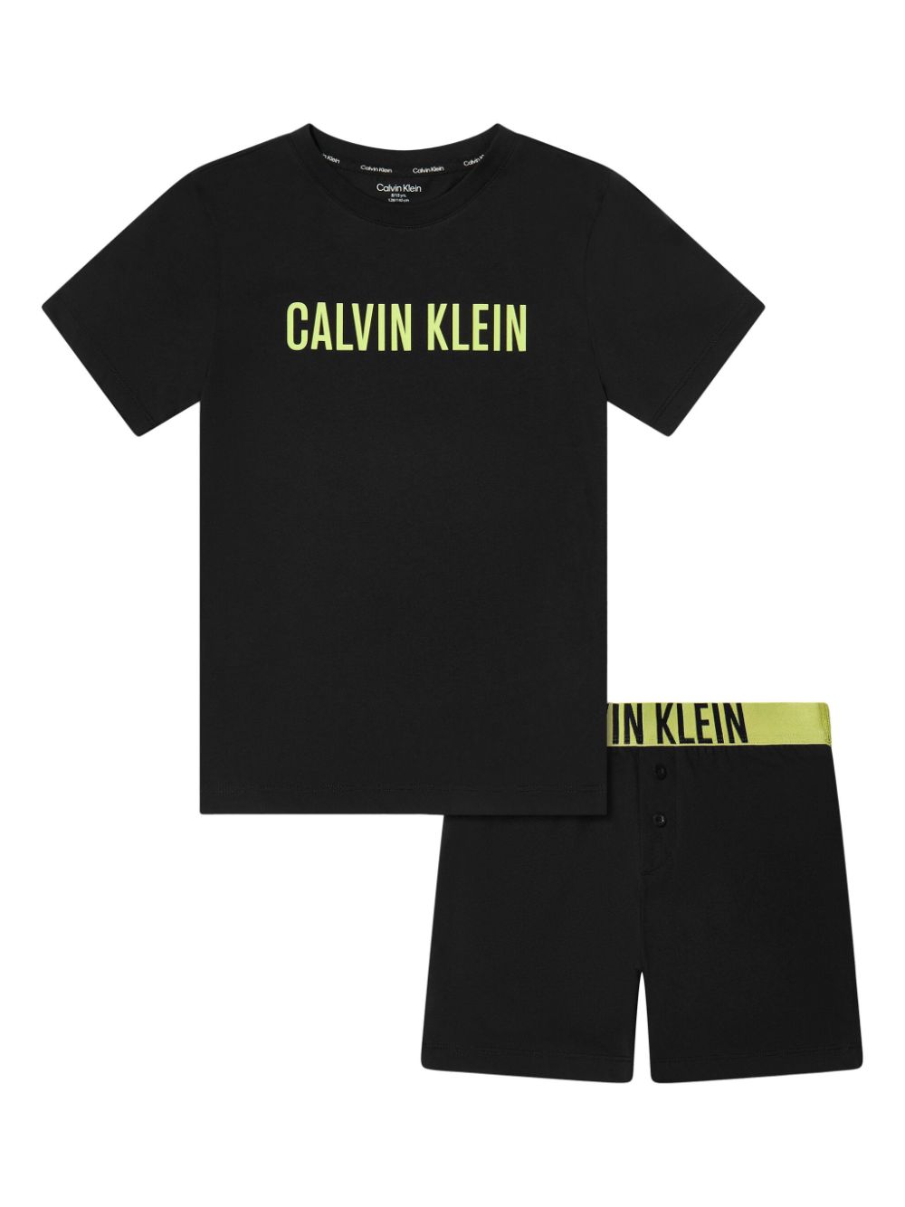 Calvin Klein Kids logo-print T-shirt and boxers set - Black