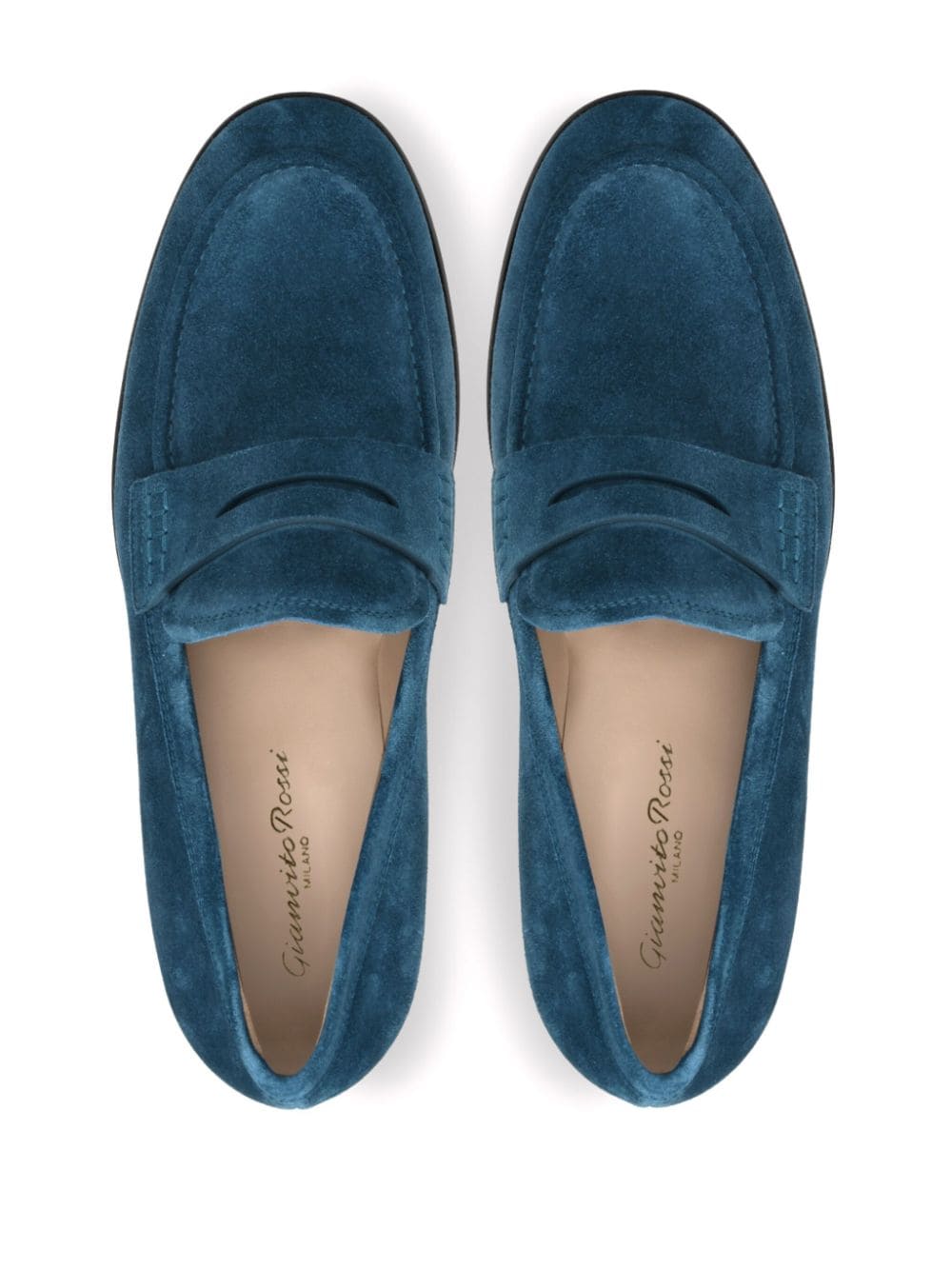 Shop Gianvito Rossi George Loafers In Blue