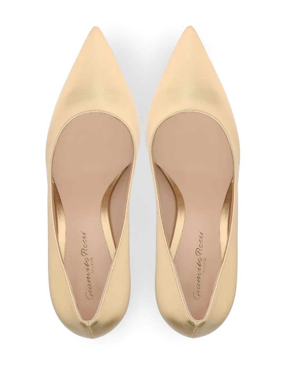 Gianvito Rossi 85 mm leren pumps Goud