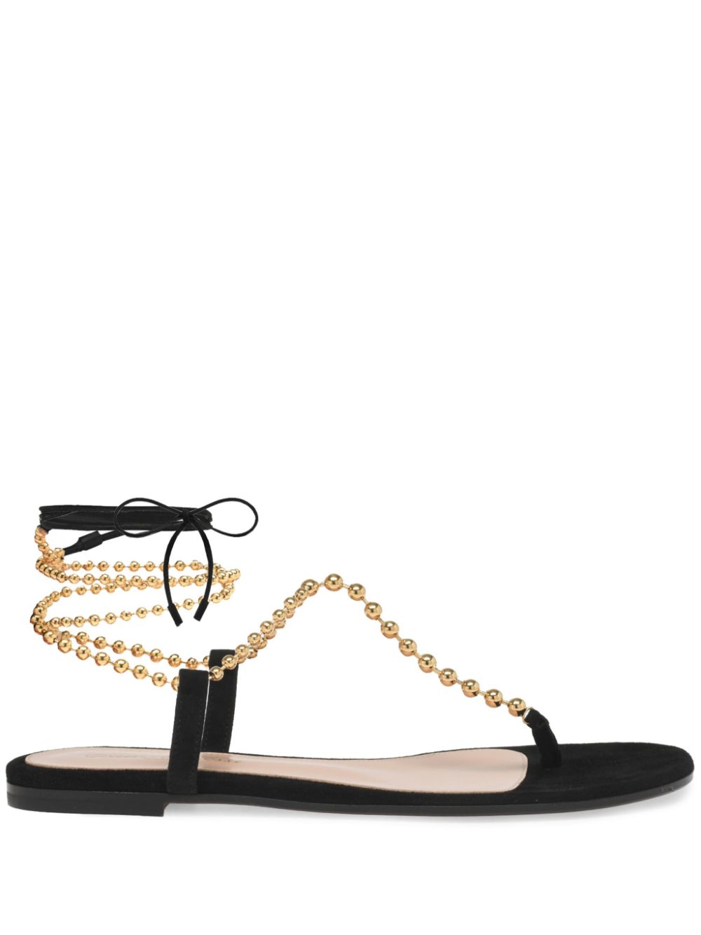 Gianvito Rossi suede chain ankle-wrap sandals Women