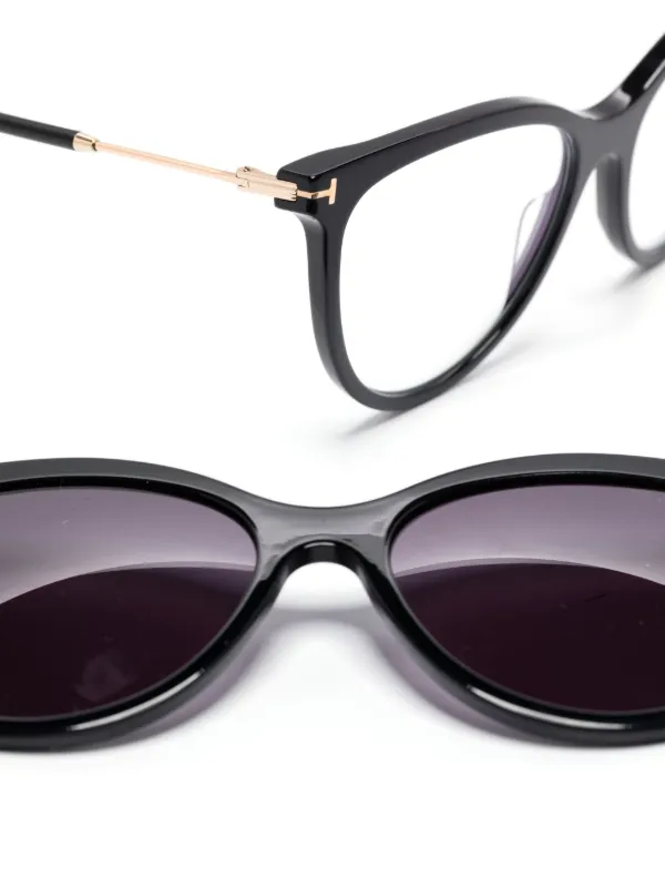 TOM FORD Eyewear Armação De Óculos clip-on FT5994B | Preto