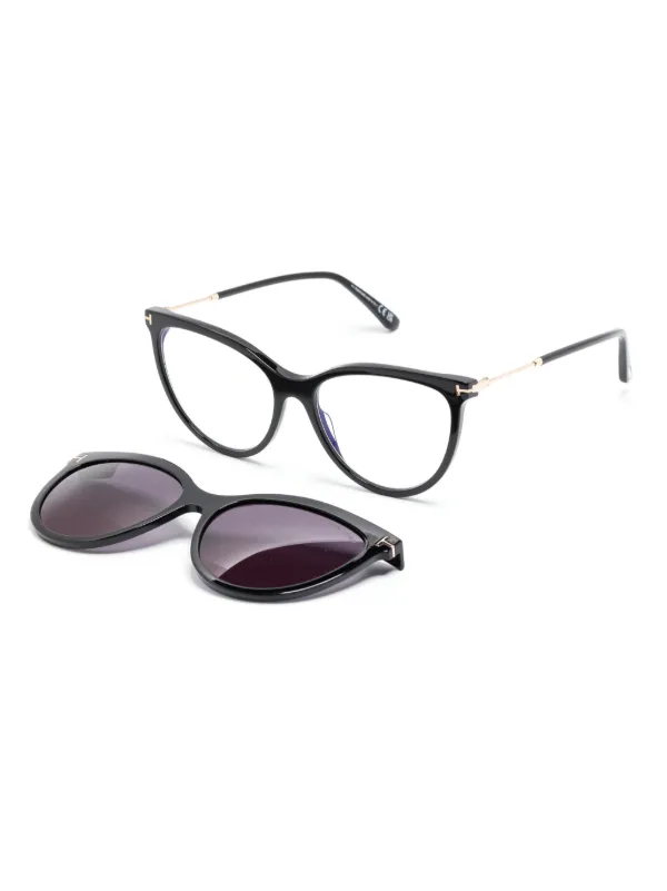 TOM FORD Eyewear FT5994B clip-on Glasses | Black | FARFETCH display picture 3