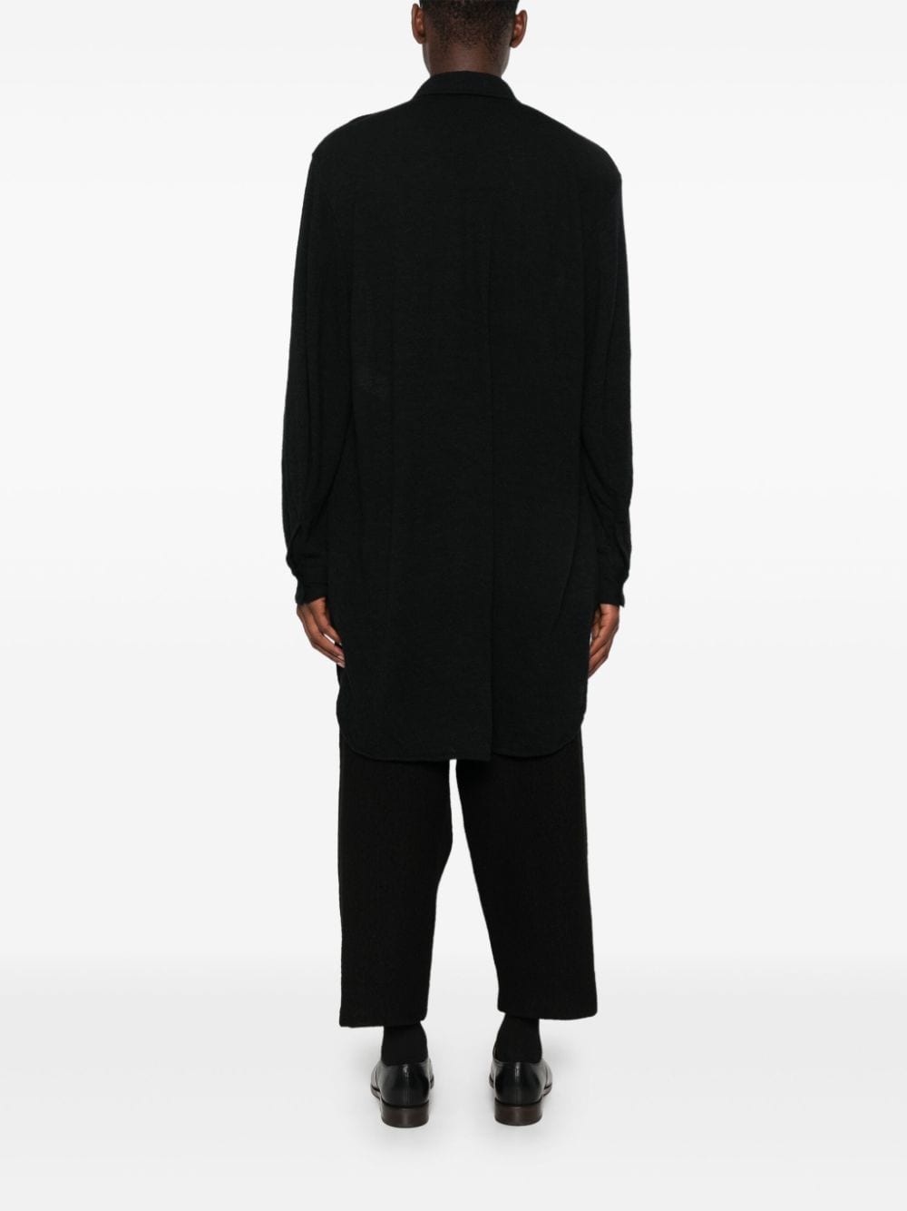 Shop Chiahung Su Textured Shirt In Black