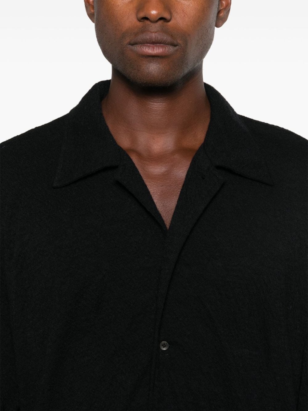 Shop Chiahung Su Textured Shirt In Black