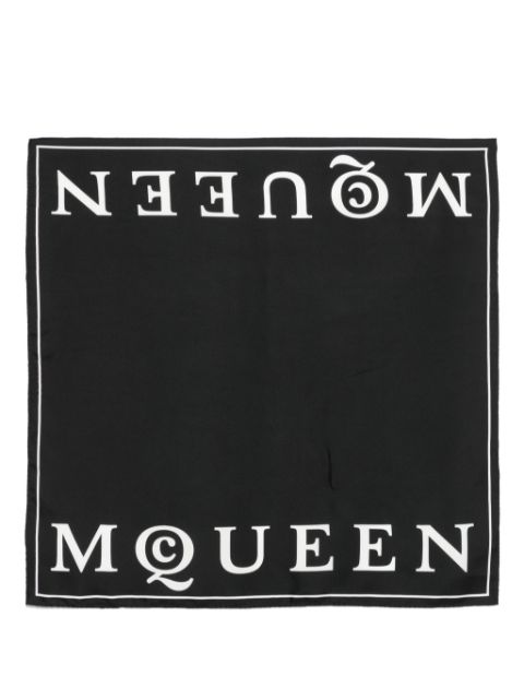 Alexander McQueen logo-print scarf Women