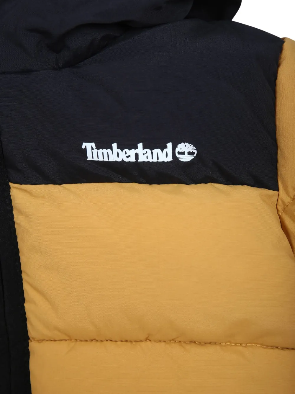 Timberland Kids Gewatteerd jack met capuchon Geel