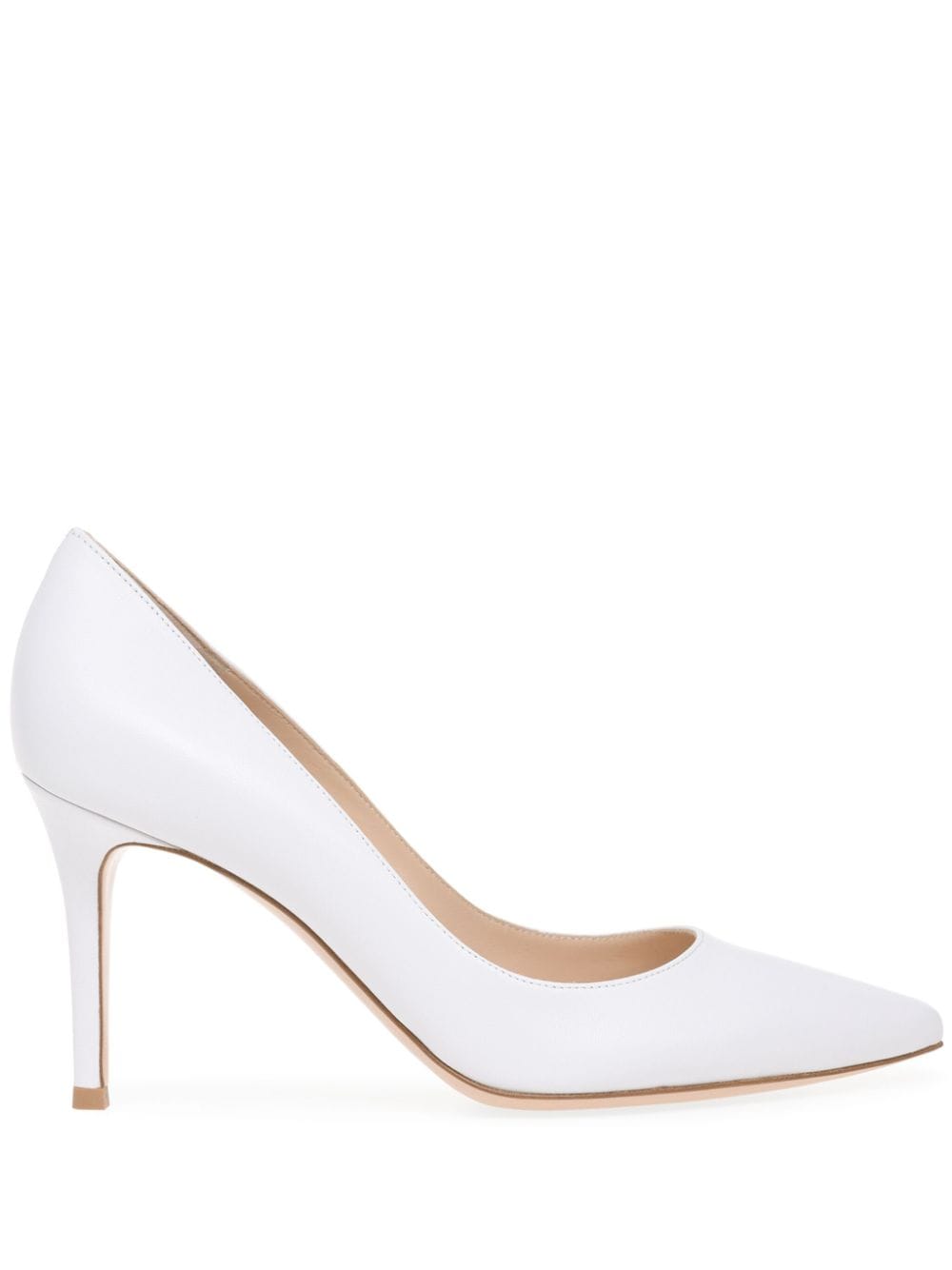 Gianvito Rossi 85mm leather pumps White