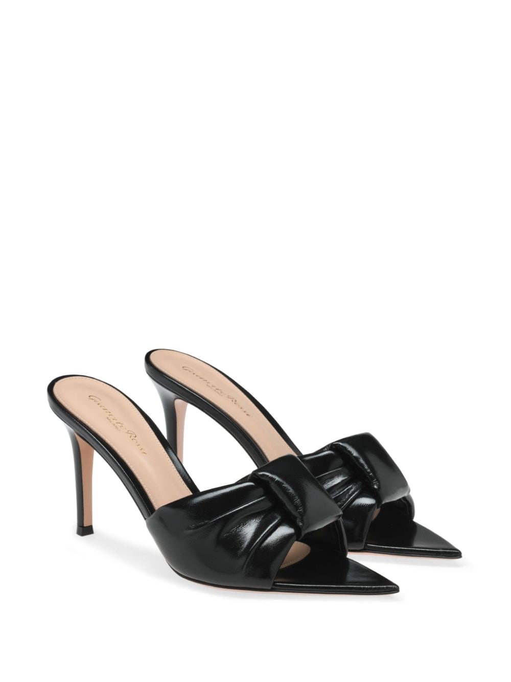 Shop Gianvito Rossi 90mm Love Mules In Black