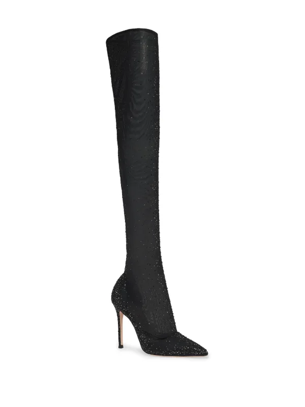 Suede Gianvito Rossi Cuissard Boots Gianvito Rossi 105mm Aurora