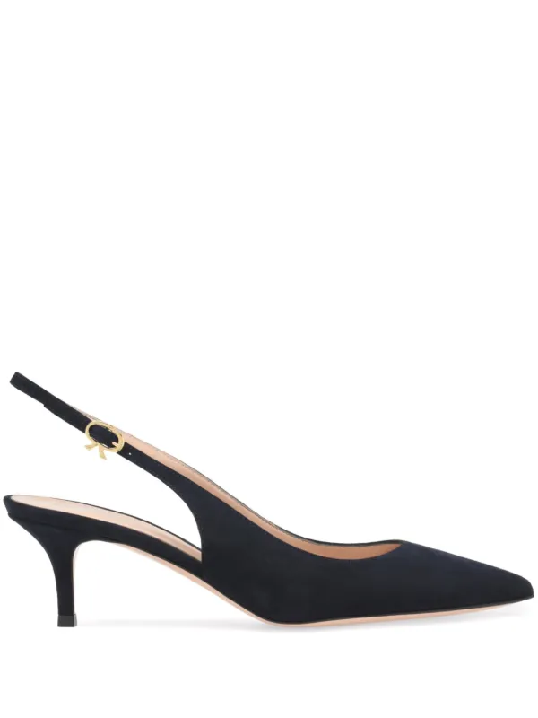 Gianvito Rossi ネイビー レース ハイヒール パンプス Gianvito rossi レースハイヒールパンプスネイビー紺