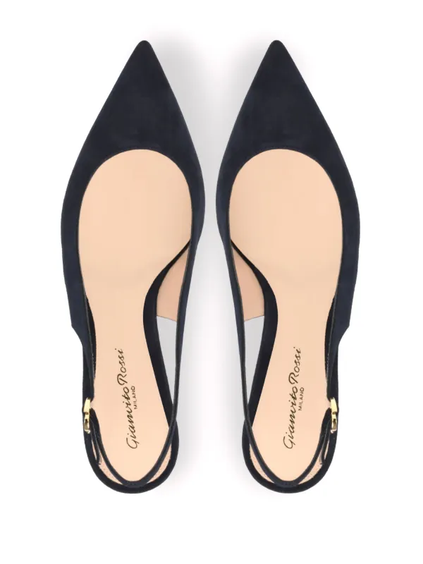 Gianvito Rossi Ribbon Sling 55mm パンプス | ブルー | FARFETCH JP