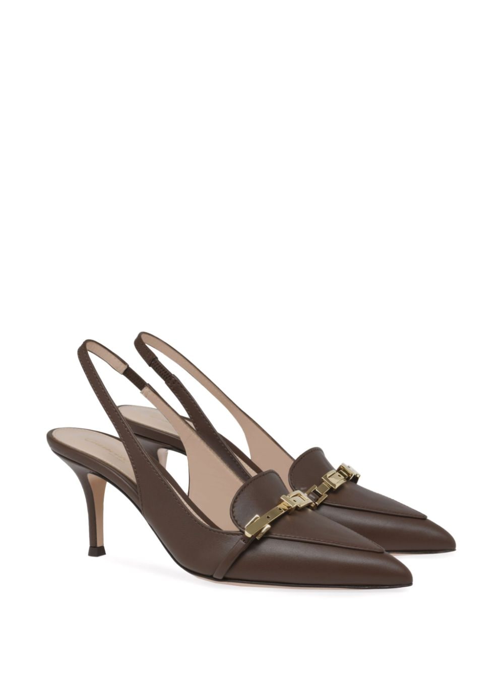 Gianvito Rossi Carrey Sling 70 mm pumps - Bruin