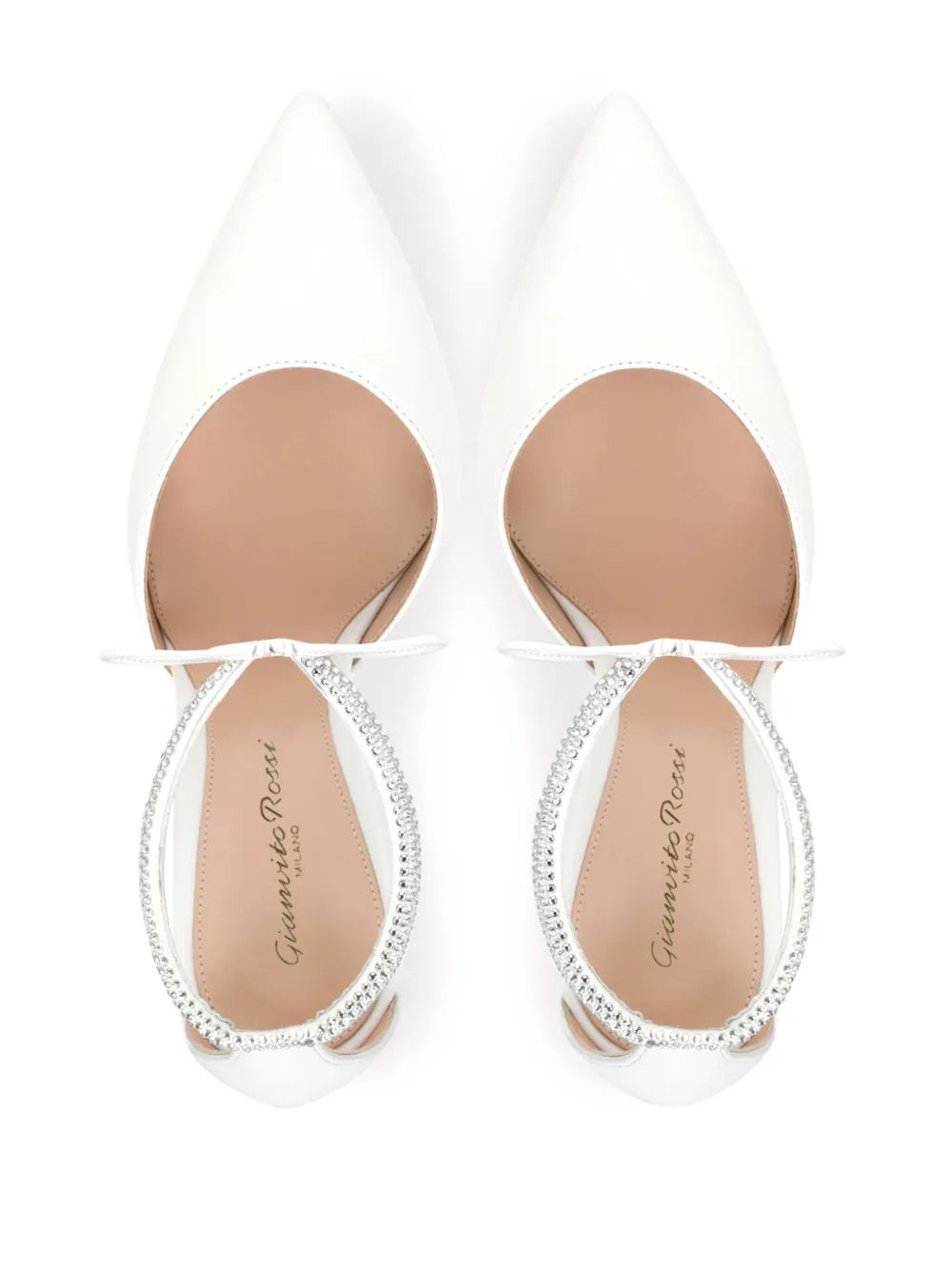 Gianvito Rossi Montecarlo D'Orsay 105mm pumps White