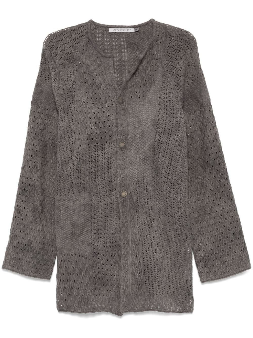 CHIAHUNG SU Cardigan traforato - Grigio