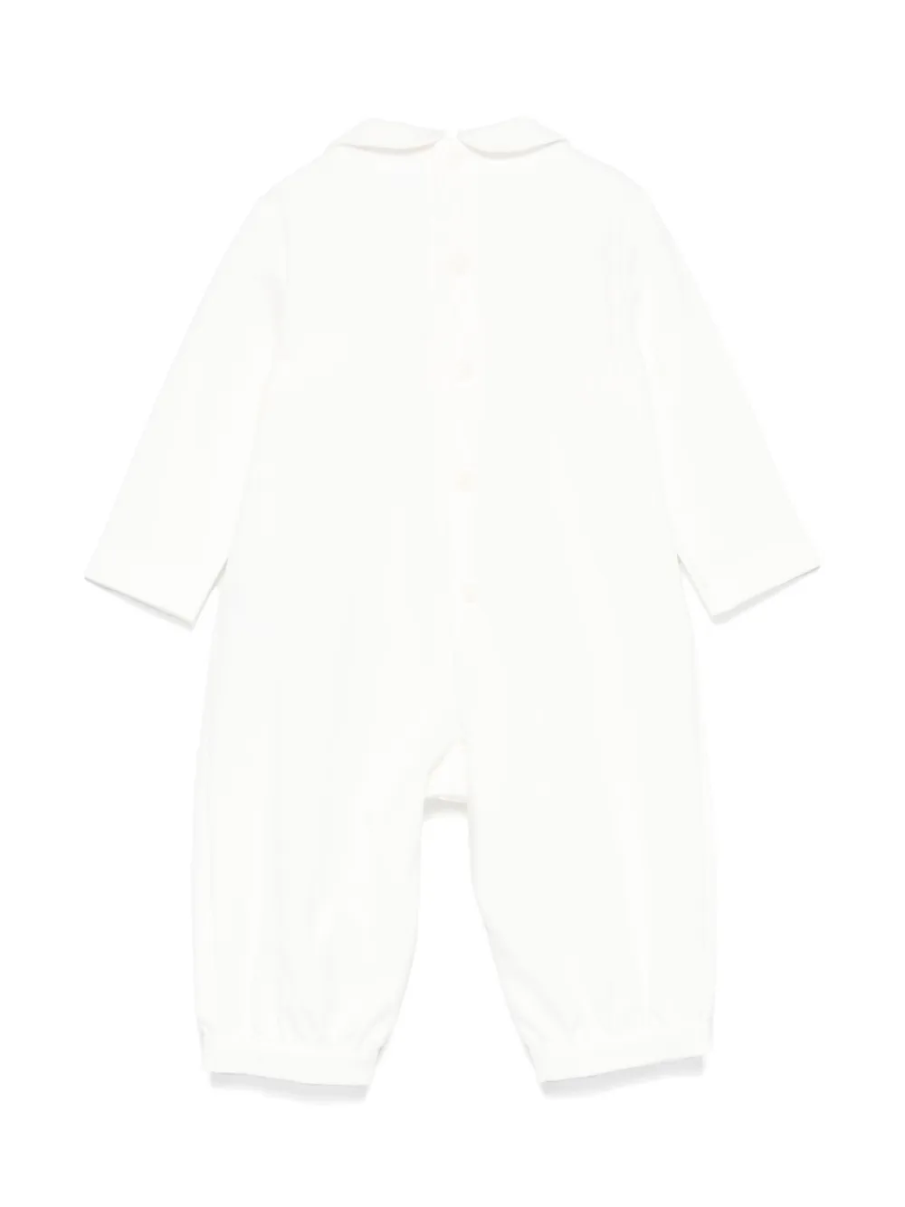Il Gufo logo-embroidered romper - Wit