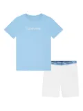 Calvin Klein Kids logo-print T-shirt and boxers set - White