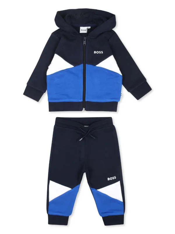 BOSS Kidswear colour-block Tracksuit Set Blue FARFETCH BH