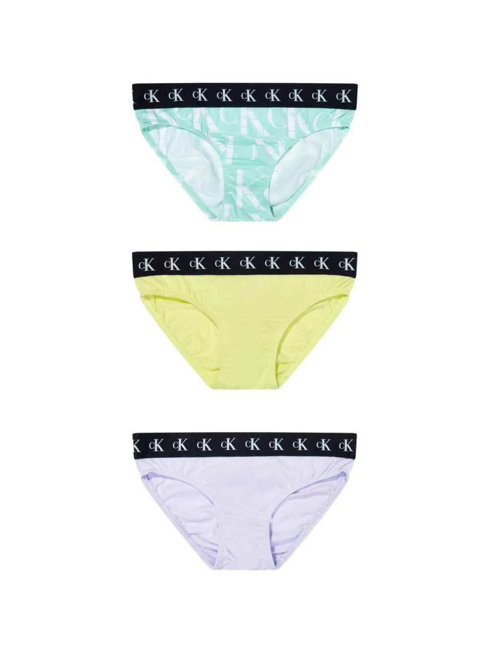 Calvin Klein Kids logo-waistband briefs (pack of two) - Yellow