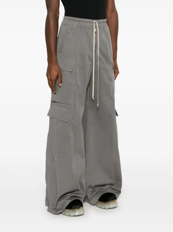 Rick Owens DRKSHDW Double Cargo Jumbo Belas Trousers | Grey | FARFETCH RO