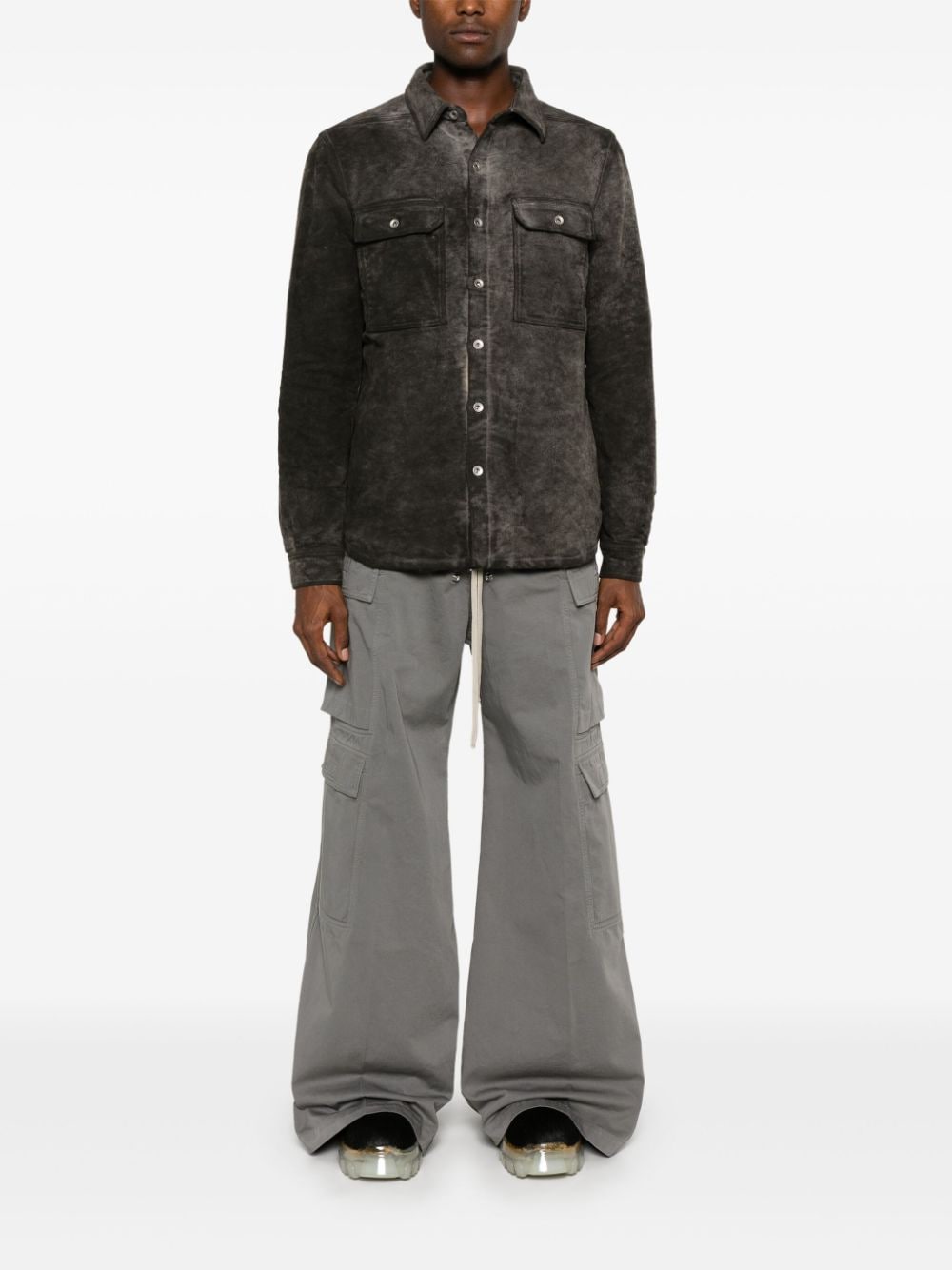 Shop Rick Owens Drkshdw Double Cargo Jumbo Belas Trousers In Grey