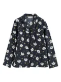 Chinti & Parker graphic-print pyjama shirt - Black