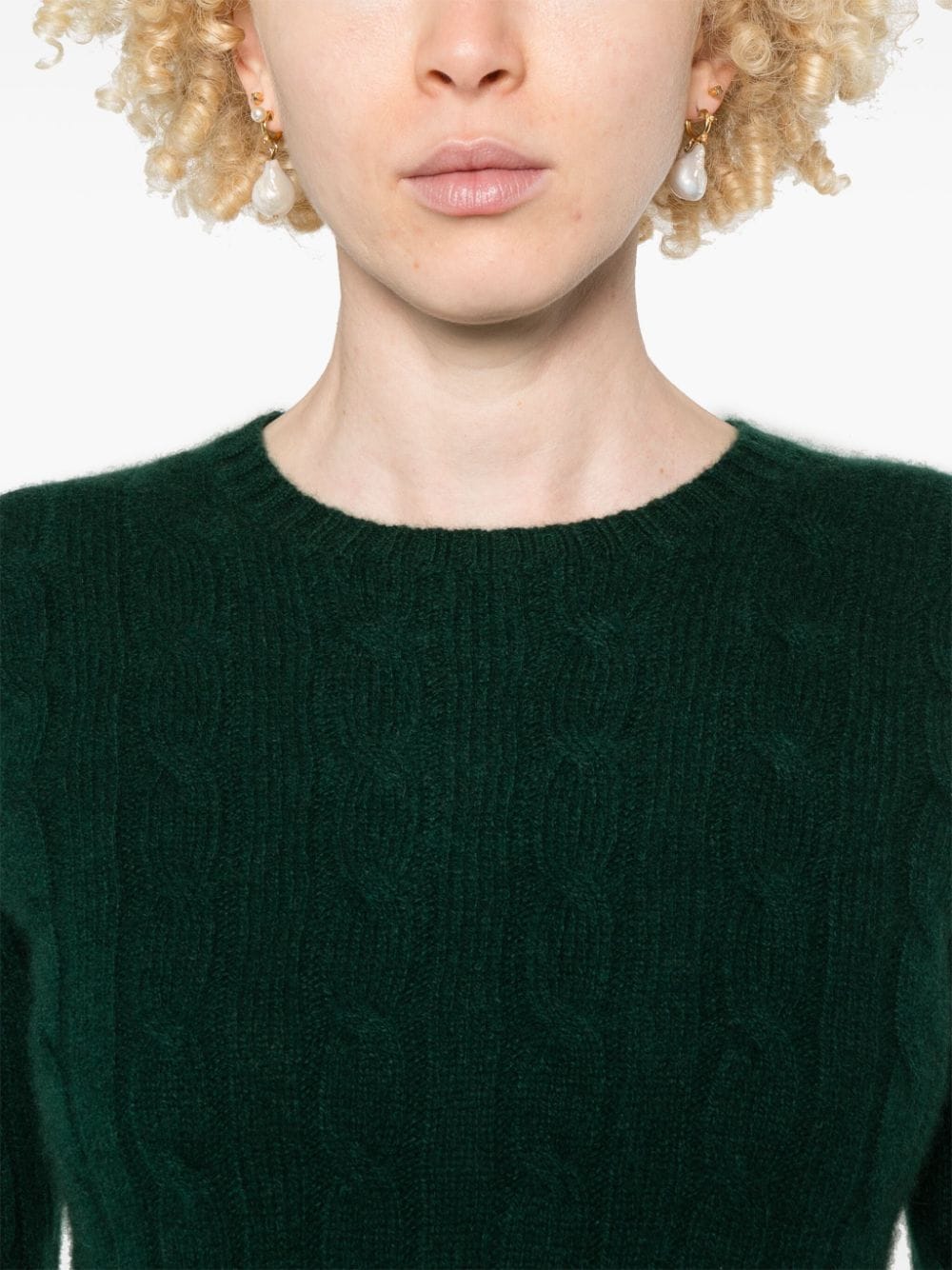 Shop Polo Ralph Lauren Cable-knit Sweater In Green