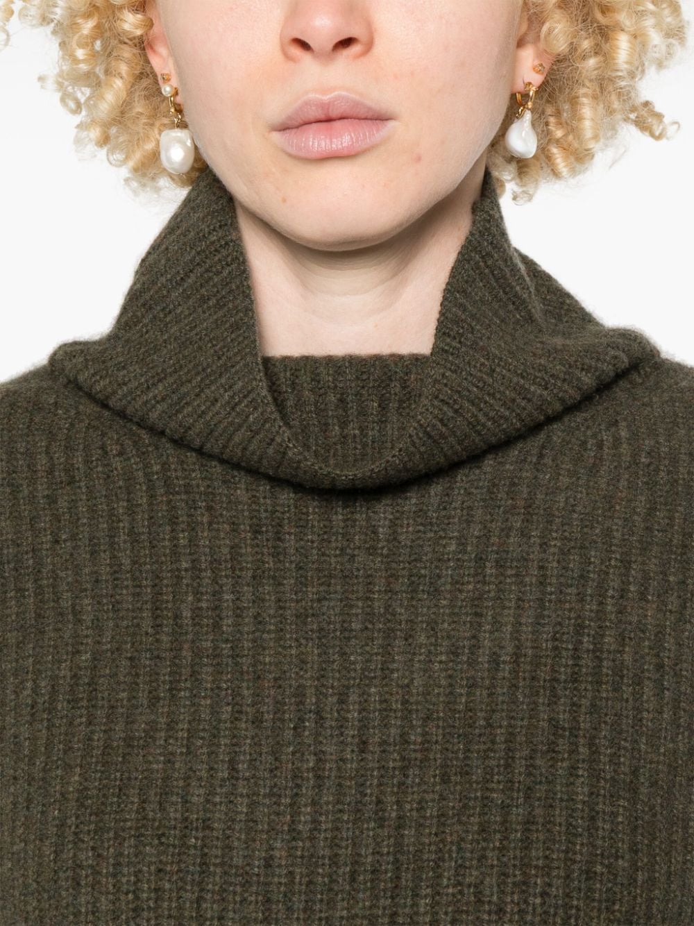 Shop Polo Ralph Lauren Turtleneck Sweater In Green