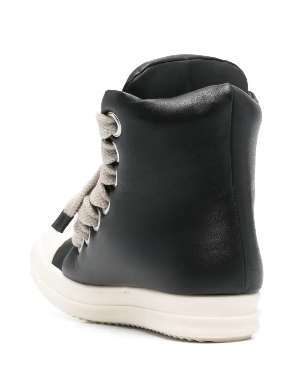 Rick Owens ブラック Jumbolaced ローカットスニーカー Rick Owens Jumbolaced Low Sneaks in Black, Pearl & Milk | FWRD