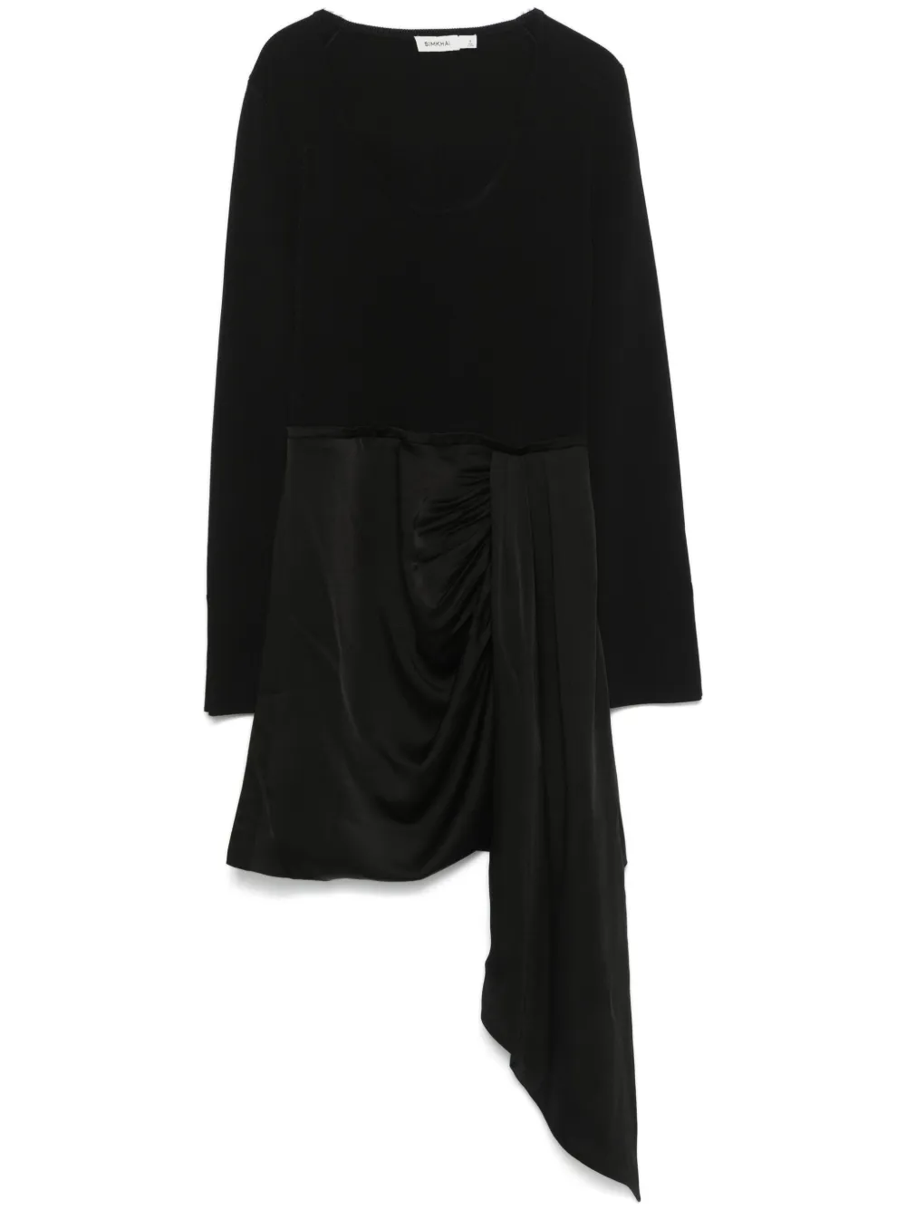 Simkhai robe courte à design drapé | noir | Image 1