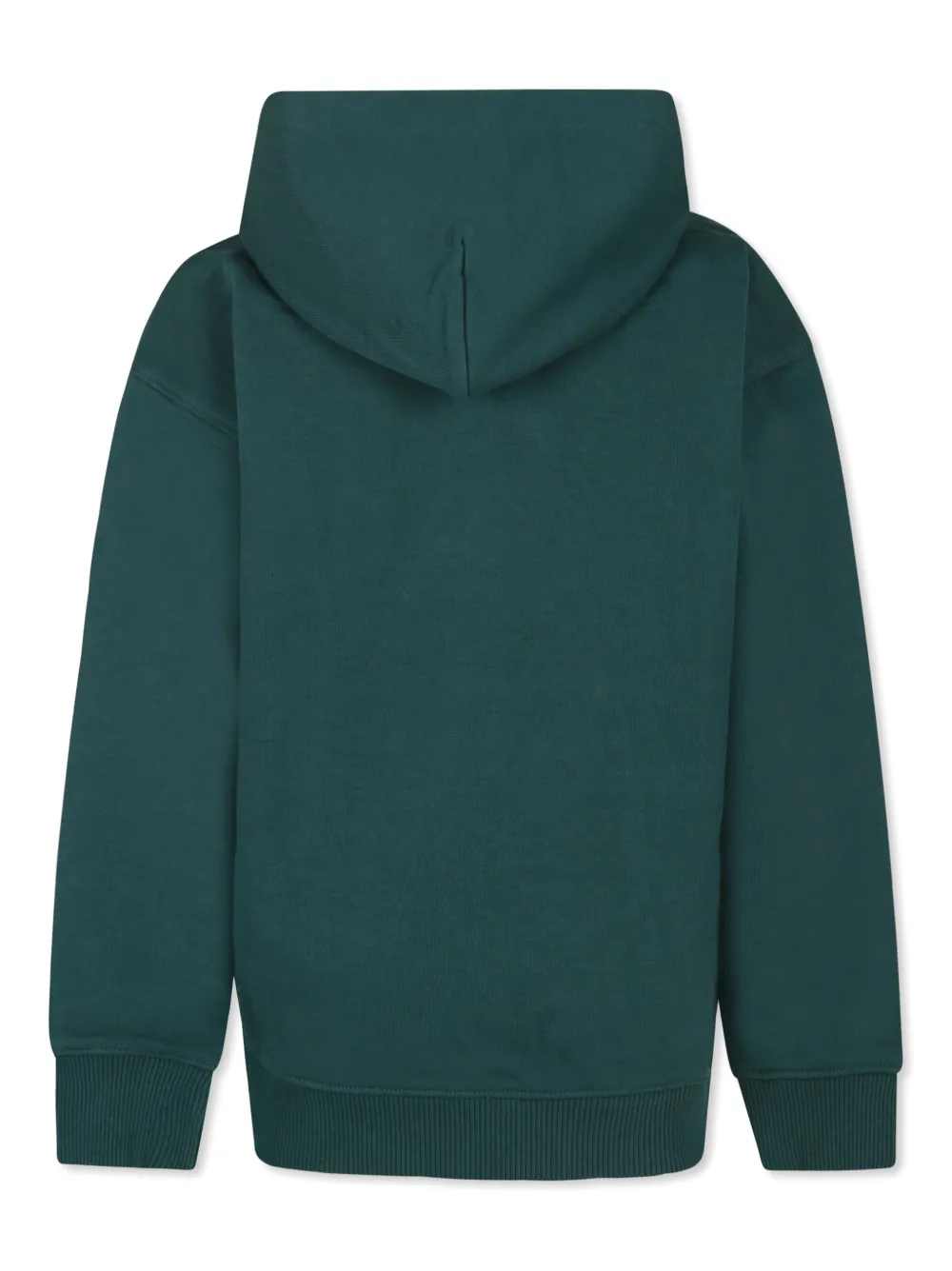 Tommy Hilfiger Junior logo-embroidered ribbed-hem hoodie - Green