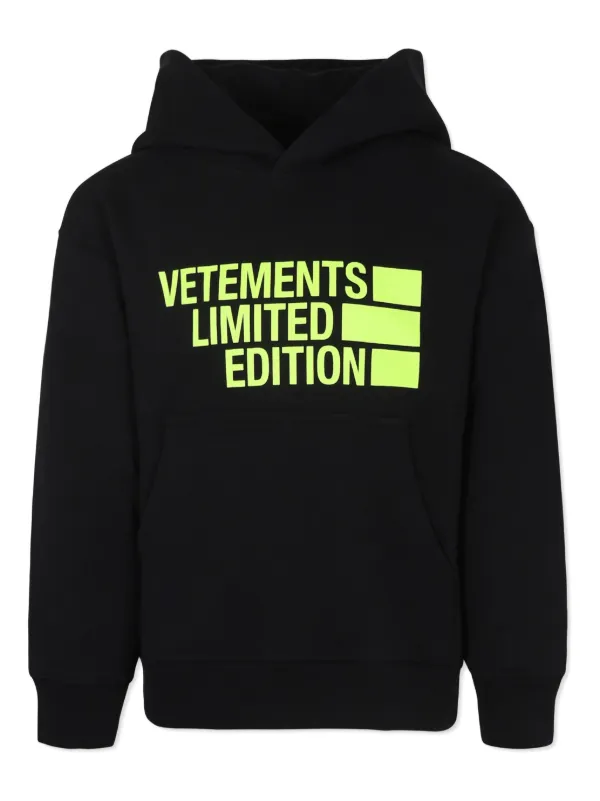 VETEMENTS ブラック Limited Edition フーディ