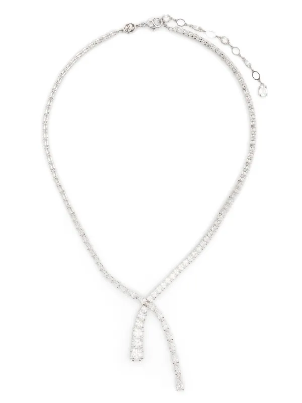 Swarovski Matrix Y Necklace | Silver | FARFETCH JO Swarovski Matrix Y Necklace | Silver | FARFETCH JO