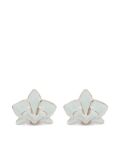 Genny orchid-motif earrings - Blue