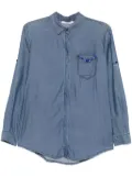 LIU JO crystal-embellished shirt - Blue
